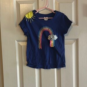 Garanimals Blue Short Sleeve Tee with Rainbow Design